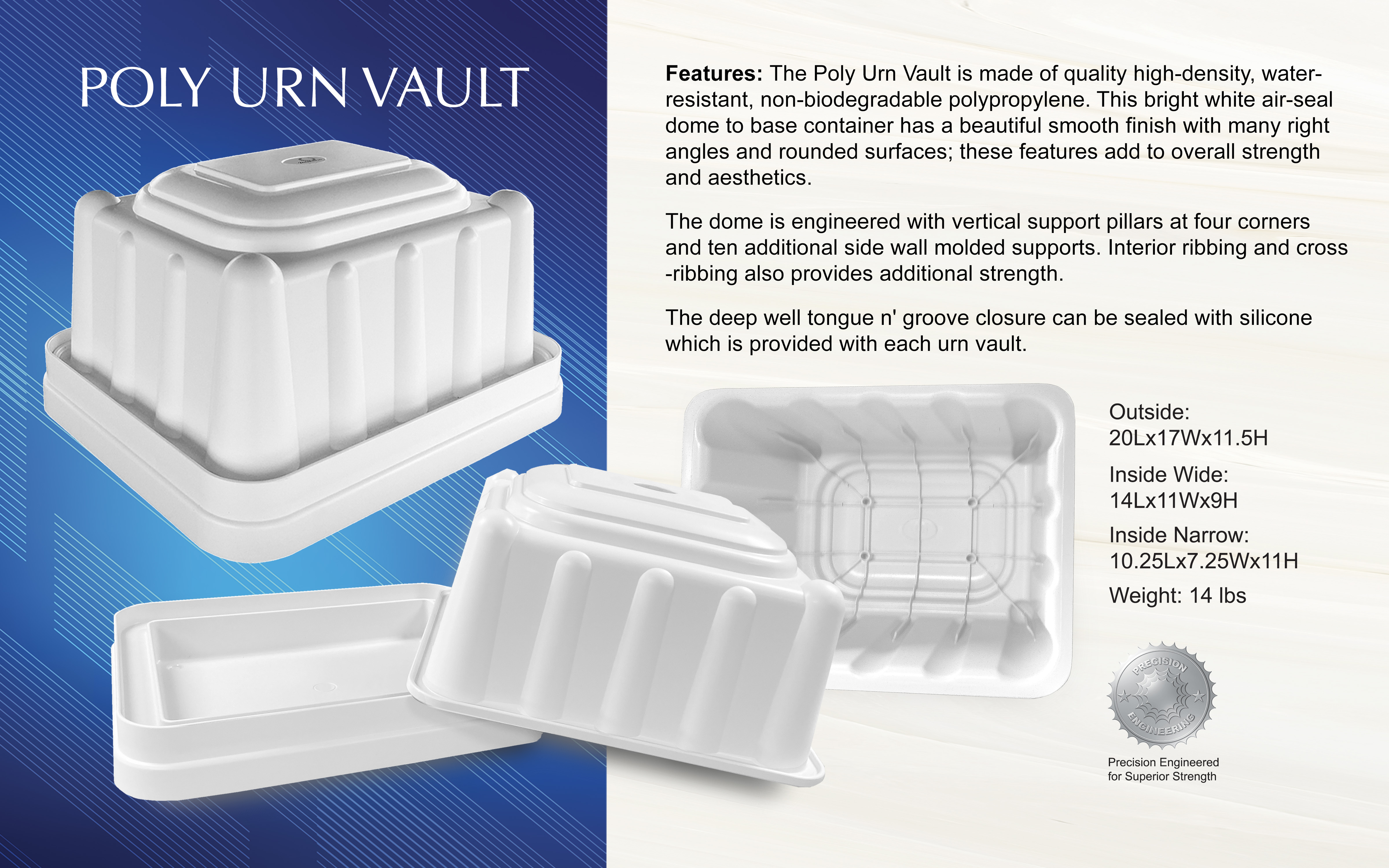 Poly Urn Vault - White